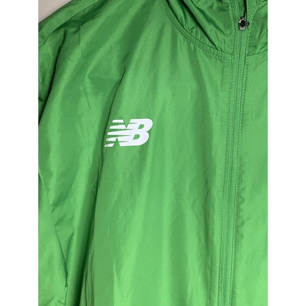 New Balance New York Marathon Windbreaker Jacket Womens S Green Hooded Running - Picture 3 of 10